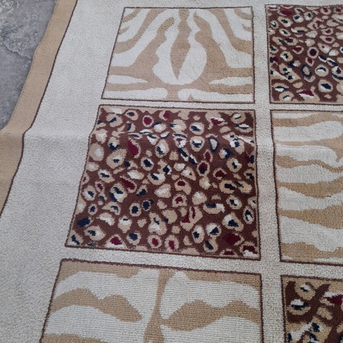 Beige-Bordeaux rug 170x210 cm used