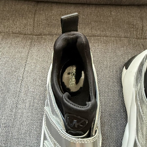 Michael Kors women's sneakers like new, silver and white, size 39