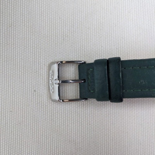 Adidas men's watch used with green leather strap