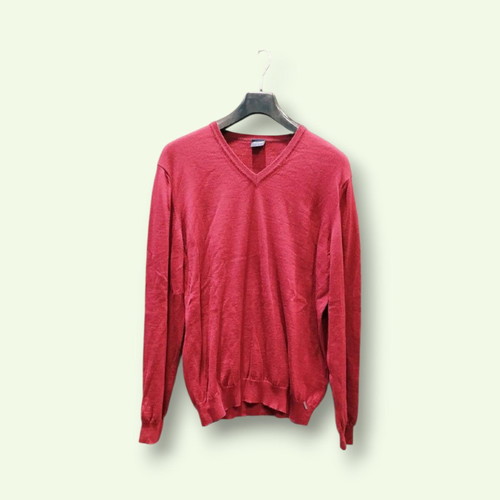 Olymp wool sweater size L like new, burgundy V-neck