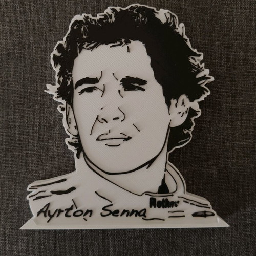 Collectible Ayrton Senna figure 3d printing, new