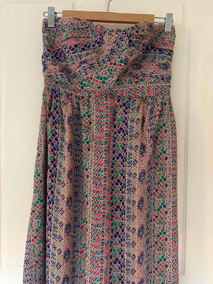 Paul & Joe maxi silk strapless dress like new, size 40