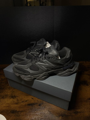 New Balance 9060 sneakers, size 45, black