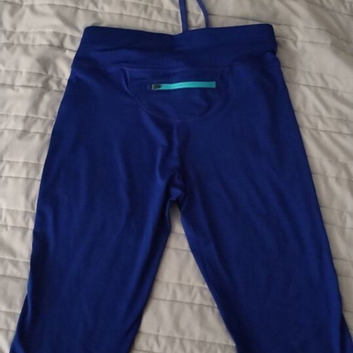 Sports Capri Leggings used, blue, size S