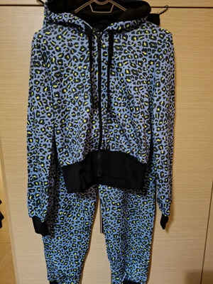 Baya animal print tracksuit set new, jacket medium, pants large