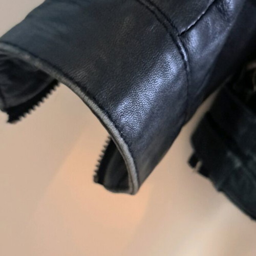Biker jacket sheepskin Zara used, black, size S