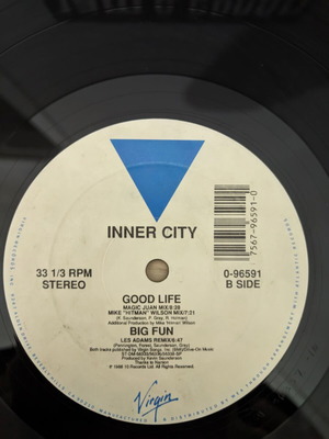 Inner City Good Life 12" vinyl used, electronic