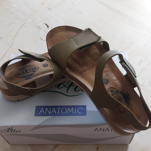 Plakton leather sandals like new, size 39, gray