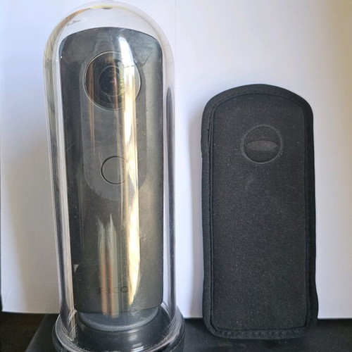 Ricoh Theta S camera used with waterproof and fabric case