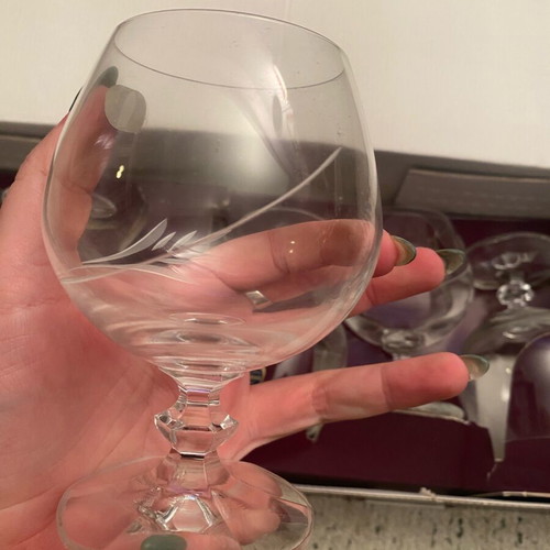Bohemia Crystal vintage brandy glasses set of 6, like new