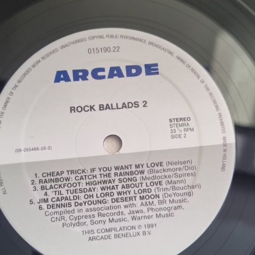 Rock Ballads vinyl used, rock classics