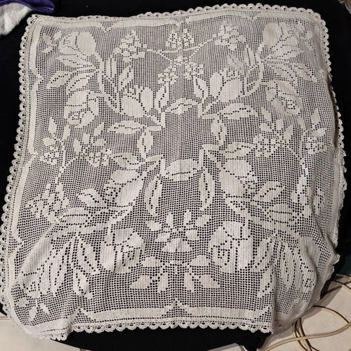 Handmade crochet table linen in excellent condition