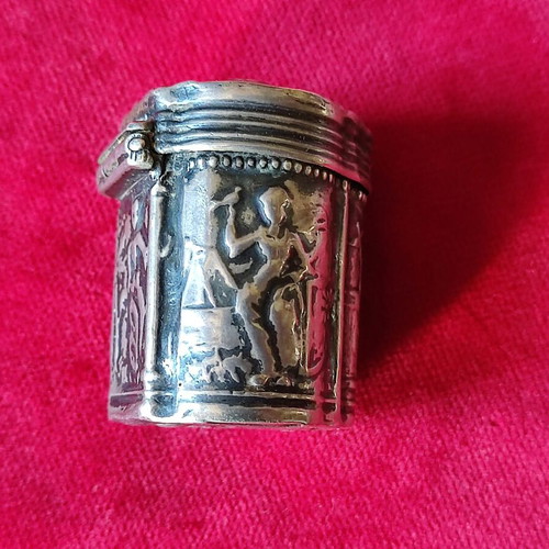 Silver Dutch engagement box used, rare, circa 1840