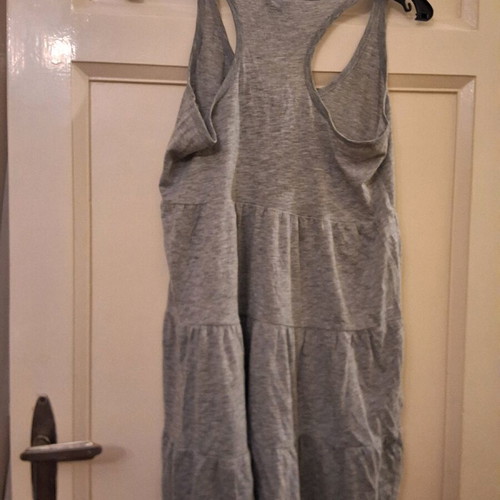 Grey sleeveless dress used H&M, loose fit, size S