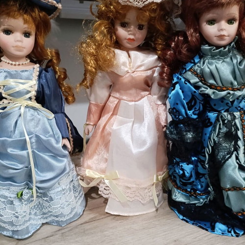 Vintage porcelain dolls used, pack of 7, various sizes