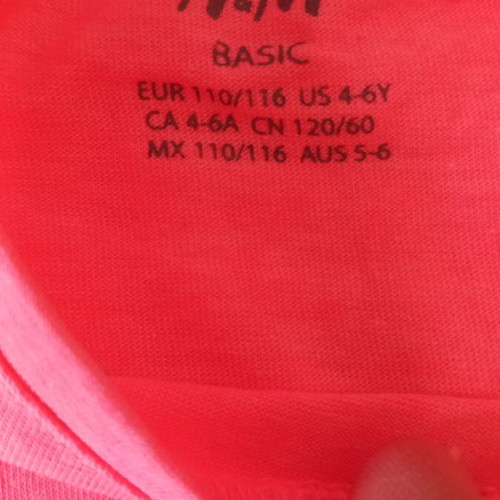 H&M girls' outfit pack 2 tops and 2 leggings 4-6 years like new