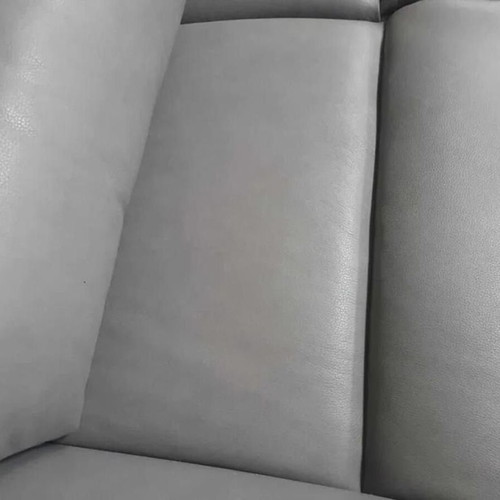 Gray leather sofa set two-seater and armchair G Plan new with relax mechanism