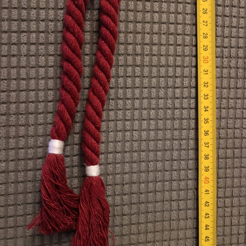 Large hanging charm new, handmade from cotton cord and linen