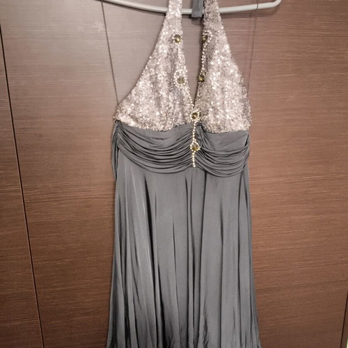Evening dress anthracite with sequins like new, size M