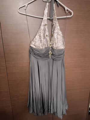 Evening dress anthracite with sequins like new, size M