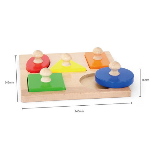 Wooden toddler puzzle shapes & colors 1-3 years like new