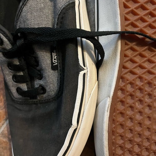 Vans men's shoes used, gray, size 44.5