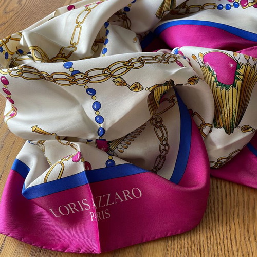 Silk scarf LORIS AZZARO Paris like new