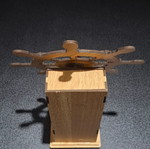 3D Wooden Puzzle Ship Wheel Music Box like new