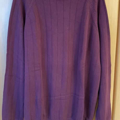 Mango men's sweater used, size XL, purple, 100% cotton