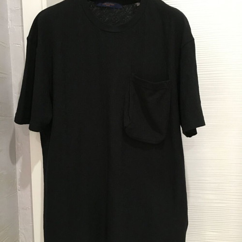 Louis Vuitton logo men blouse cotton/linen size S like new, black