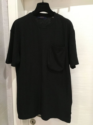 Louis Vuitton logo men blouse cotton/linen size S like new, black