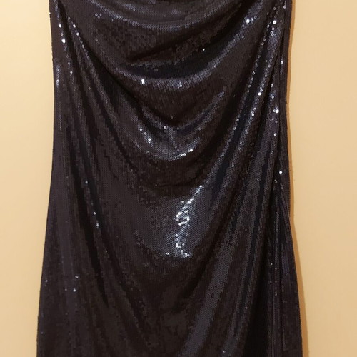 Zic Zac Strapless Mini Dress Blue with Sequins Medium Like New
