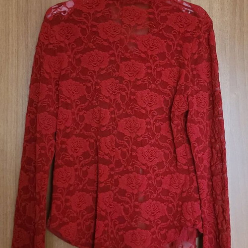 Lace shirt vintage, like new, size S, dark red