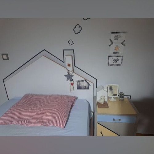 Handmade white bed like new 1.20×1.00 m without mattress