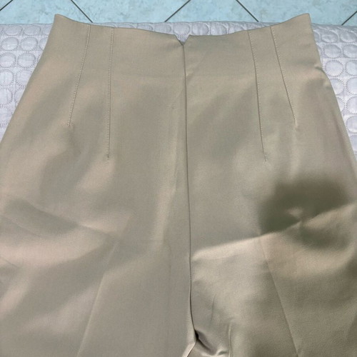 Beige Zara fabric pants office style, straight cut, like new, size M
