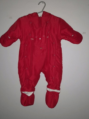 Red prenatal one-piece jacket new for 3-6 months 59-65cm