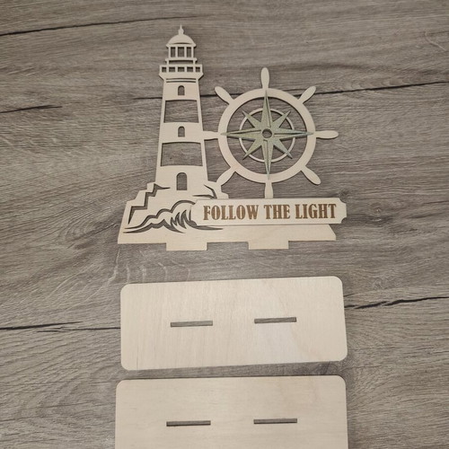 Handmade Wooden Decorative Sign Follow the Light new