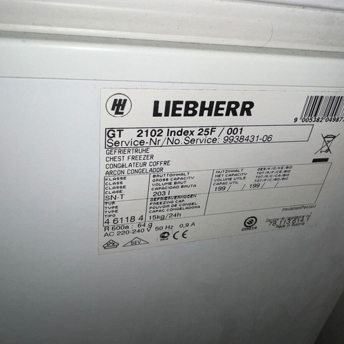 Liebherr GT 2102 chest freezer 199L, like new