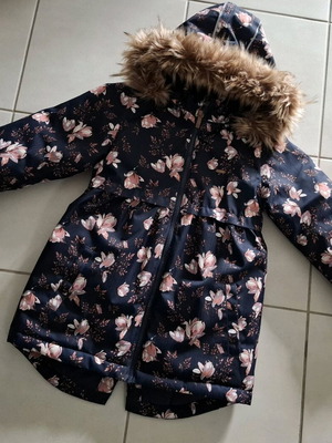 Minymo parka για κορίτσι μέγεθος 128, σαν καινούργιο, floral σχέδιο