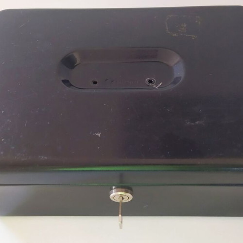 Rexel cash box used, metal with lock