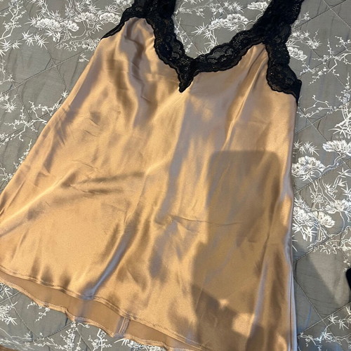 Intimissimi silk top small nude with black, like new
