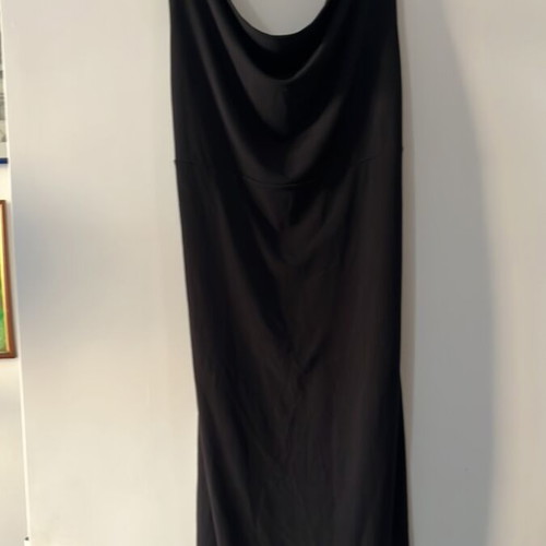 Black dress size S like new with draped neckline and back design