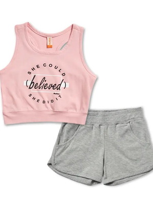 Believed set shorts and top for 14 years old, new Reflex