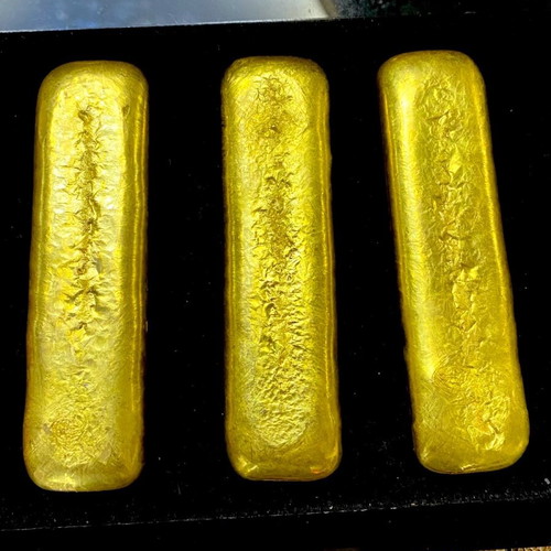 Gold bars new with 24k gold plating 8x2.5cm, 180g