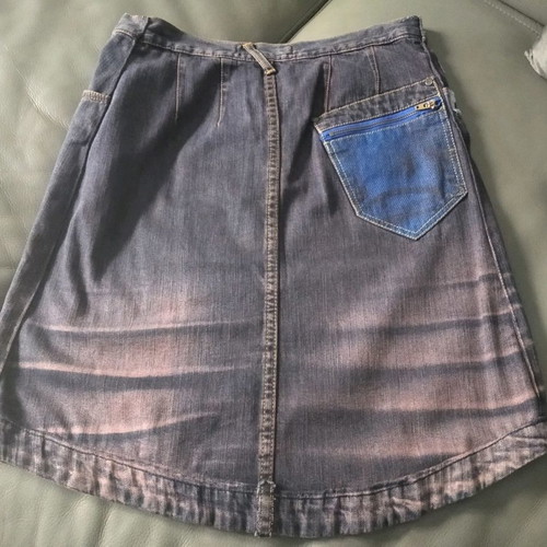 Italian denim skirt like new, modern with innovative design size S-M