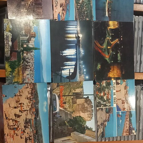 Card postal Thessaloniki used, set of 9 from 70s 80s