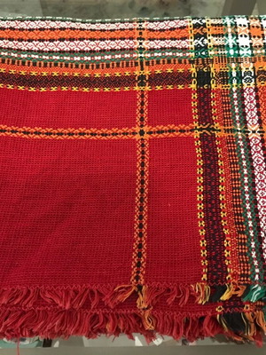 Bulgarian table cloth vintage, used, approx 1.50x1.60 m