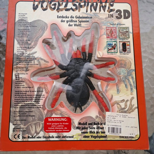 Σπάνιο Συλλεκτικό Βιβλίο Vogelspinne in 3D μεταχειρισμένο, David George Gordon