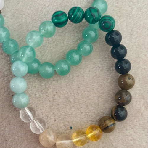 2 Bracelets for Positive Energy and Wellness with Tiger Eye, New