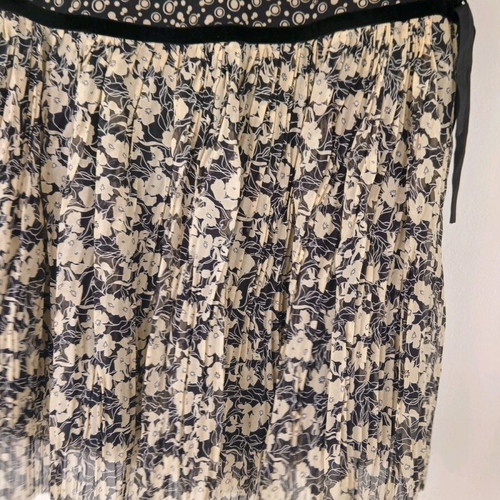 Twin-set Simona Barbieri Silk Skirt 100% New Floral Polka Dot